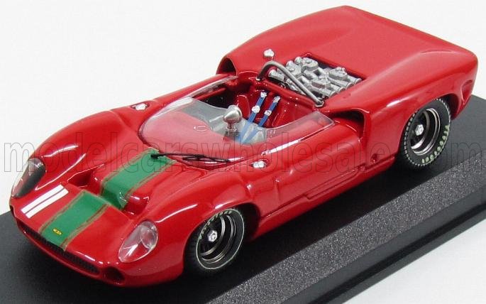 LOLA - T70 SPIDER N 11 VINCITRICE MOTORSPORT 1964 J.SURTEES  ROSSO VERDE - Vroomi