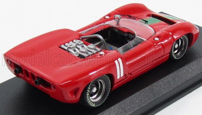 LOLA - T70 SPIDER N 11 VINCITRICE MOTORSPORT 1964 J.SURTEES  ROSSO VERDE - Vroomi