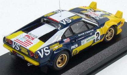 FERRARI - 308 GTB Gr4 N 2 RALLY VALLI PIACENTINE 1980 NICO - BARBAN - YELLOW BLUE - Vroomi