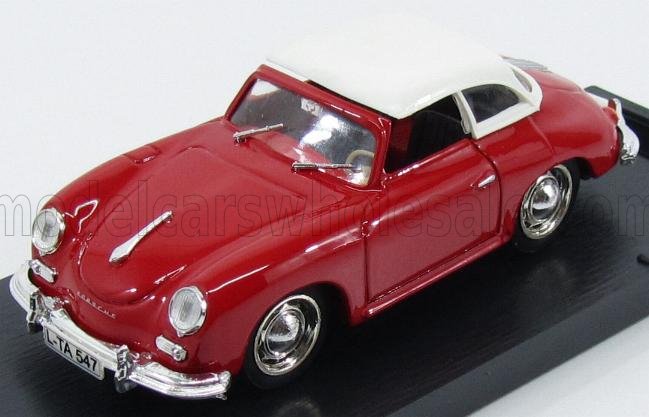 PORSCHE - 356 HARD TOP 1952 - RED WHITE Scale model car on Vroomi