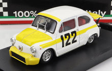 FIAT - 600 ABARTH 850TC N 122 COPPA COLLINA 1969 AVANTIERI BRESCI - WHITE YELLOW Scale model car on Vroomi