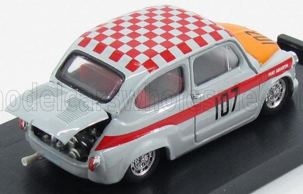 FIAT - 600 ABARTH 1000 CORSA N 107 WINNER 500km NURBURGRING 1967 EDELHOF - GREY ORANGE Scale model car on Vroomi