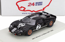 FORD USA – GT40 MKII 7,0 l V8 TEAM SHELBY AMERICAN INC. N 2 SIEGER 24-STUNDEN-RENNEN VON LE MANS 1966 BRUCE McLAREN – CHRIS AMON – SCHWARZ-SILBER