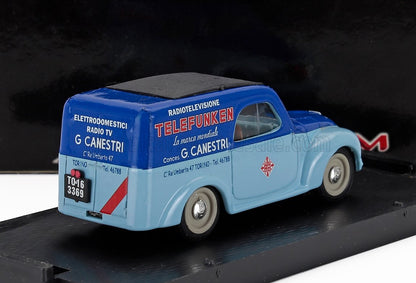 FIAT - 500C BELVEDERE VAN TELEFUNKEN ASSISTENZA 1950 - LIGHT BLUE BLUE Scale model car on Vroomi