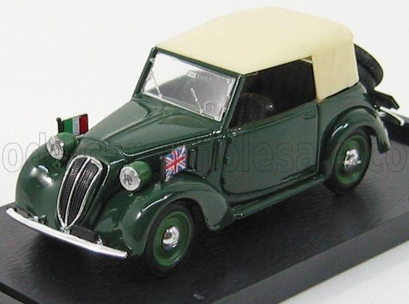 Fiat 508C 1100 Cabriolet 1937 Military Green Brumm 1:43 scale model