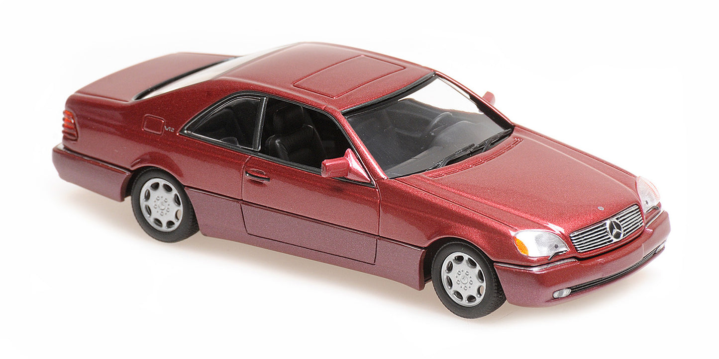 MERCEDES BENZ 600 SEC COUPE RED METALLIC 1992