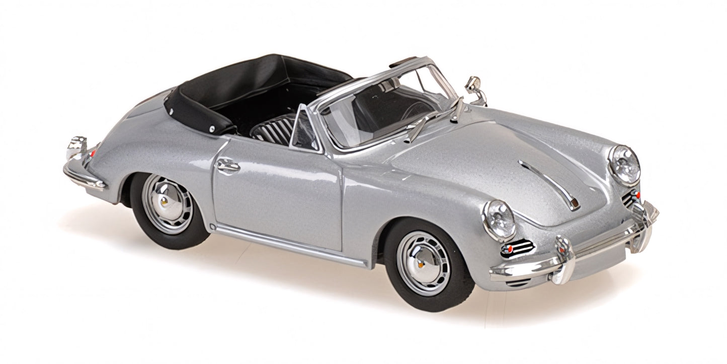 PORSCHE 356 C CABRIOLET SILVER 1965