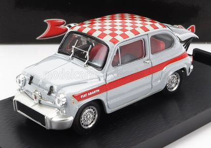 FIAT - 600 ABARTH 1000 BERLINA CORSA UFFICIALE ABARTH 1966 - GREY RED Scale model car on Vroomi