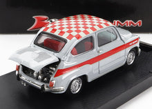 FIAT - 600 ABARTH 1000 BERLINA CORSA UFFICIALE ABARTH 1966 - GREY RED Scale model car on Vroomi