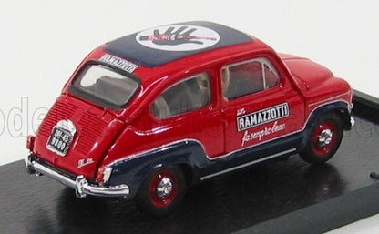 FIAT - 600 D COMMERCIALE RAMAZZOTTI 1960 - RED BLUE Scale model car on Vroomi
