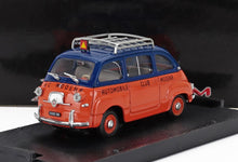 FIAT - 600 MULTIPLA AUTOMOBIL CLUB MODENA 1956 - ORANGE BLUE Scale model car on Vroomi
