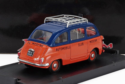 FIAT - 600 MULTIPLA AUTOMOBIL CLUB MODENA 1956 - ORANGE BLUE Scale model car on Vroomi