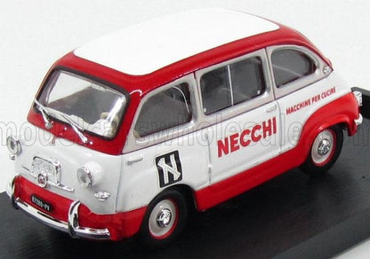 FIAT - 600 MULTIPLA VEICOLO COMMERCIALE MACCHINE PER CUCIRE NECCHI 1960 - WHITE RED Scale model car on Vroomi