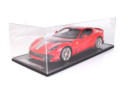 FERRARI 812 COMPETIZIONE SILVER STRIPE ROSSO CORSA 322 - Vroomi