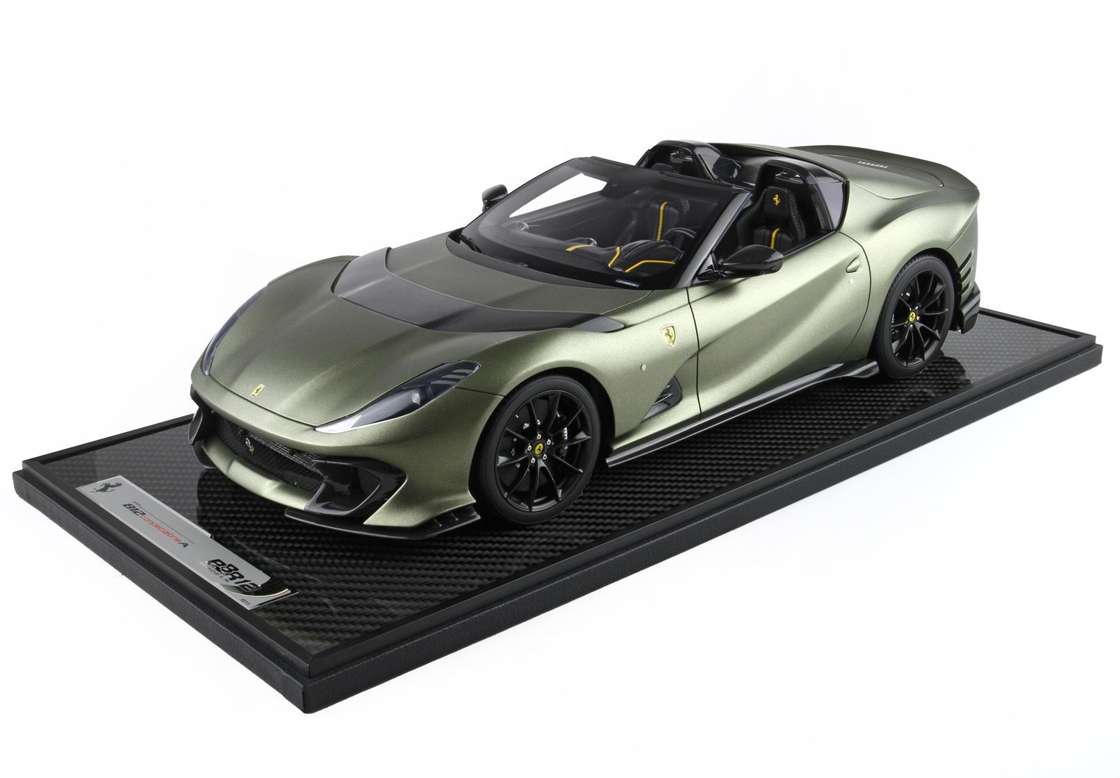 FERRARI 812 COMPETIZIONE A SCALE 1/12 VERDE MANZONI OPACO - Vroomi