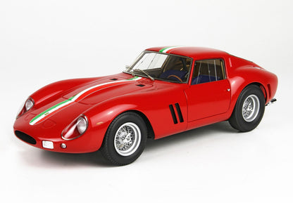 Red classic sports car with Italian flag stripe, wire wheels, available on Vroomi platform