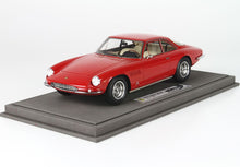 Red Ferrari 500 Superfast scale model on display base, available on Vroomi marketplace