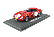 Red Ferrari 250 GTO scale model car with racing number 170 on display platform available on Vroomi