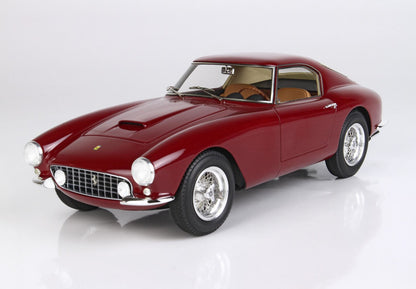 Red classic Ferrari sports car model with chrome wire wheels, available now on Vroomi