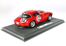 Red Ferrari 340 MM model car with number 12 on gray display base, available on Vroomi