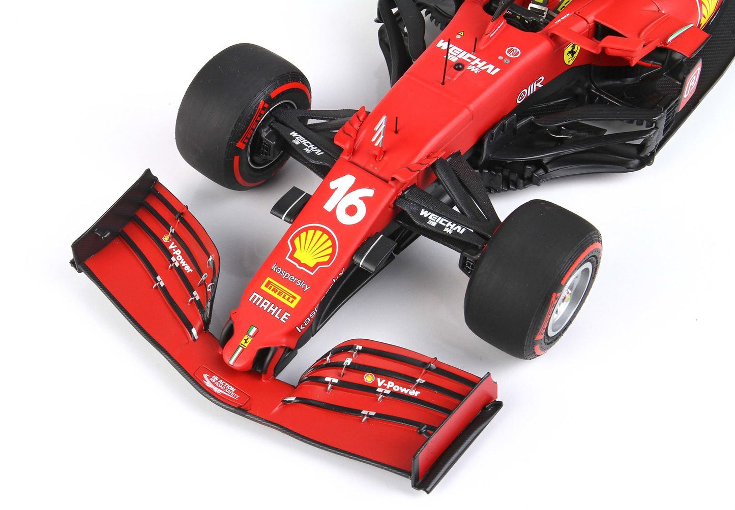 FERRARI SF21 GRAN PREMIO DEL MADE IN ITALY CHARLES LECLERC CAR N. 16 RED SOFT TIRES - Vroomi