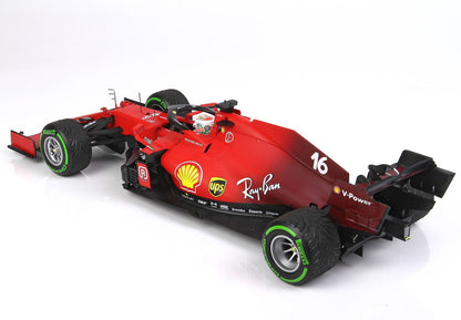 FERRARI SF21 GRAN PREMIO DEL MADE IN ITALY E DELL'EMILIA ROMAGNA CHARLES LECLERC CAR N. 16 GREEN INTERMEDIATE TIRE - Vroomi