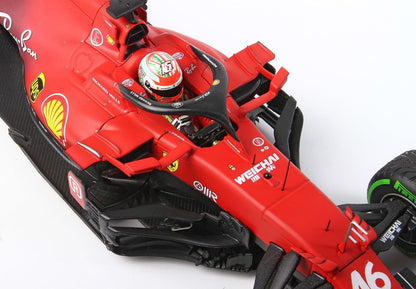 FERRARI SF21 GRAN PREMIO DEL MADE IN ITALY E DELL'EMILIA ROMAGNA CHARLES LECLERC CAR N. 16 GREEN INTERMEDIATE TIRE - Vroomi