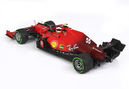 FERRARI SF21 GRAN PREMIO DEL MADE IN ITALY E DELL'EMILIA ROMAGNA CARLOS SAINZ CAR N. 55 GREEN INTERMEDIATE TIRES - Vroomi