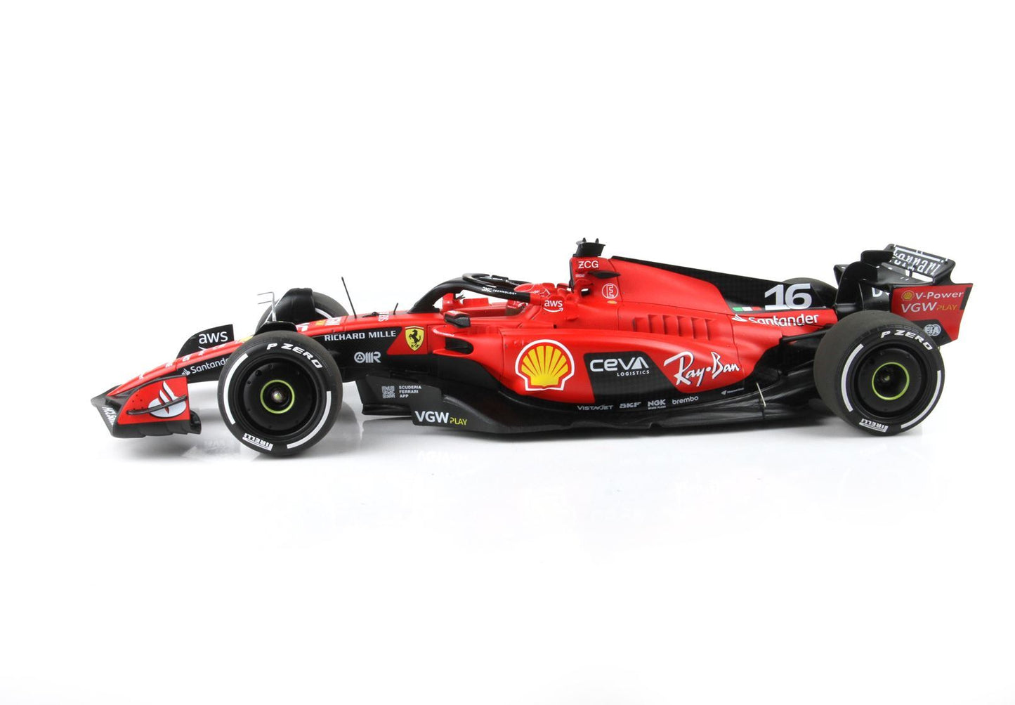 FERRARI SF-23 GP SINGAPORE MARINA BAY 2023 - POLIFOAM PACKAGING CHARLES LECLERC - Vroomi