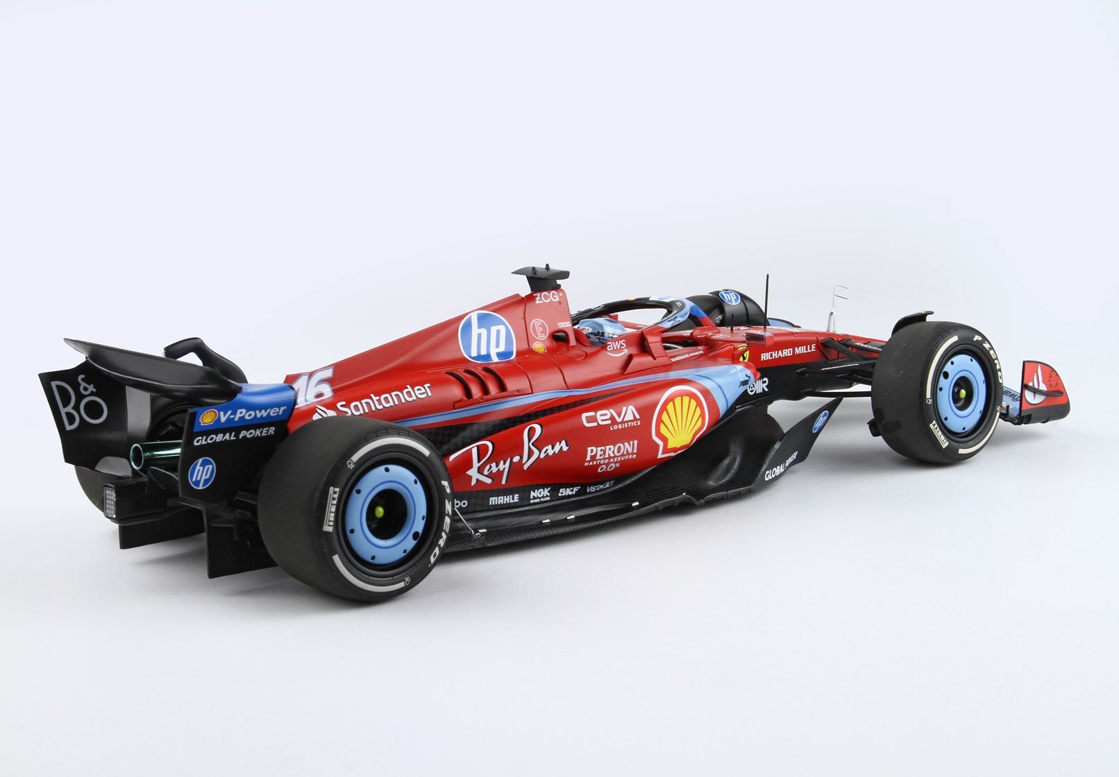 FERRARI SF24 GP USA MIAMI 2024 DIECAST - LUXURY PACK SPECIALE LIVREA AZZURRO LECLERC - Vroomi