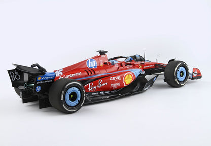 FERRARI SF24 GP USA MIAMI 2024 DIECAST - LUXURY PACK SPECIALE LIVREA AZZURRO LECLERC - Vroomi
