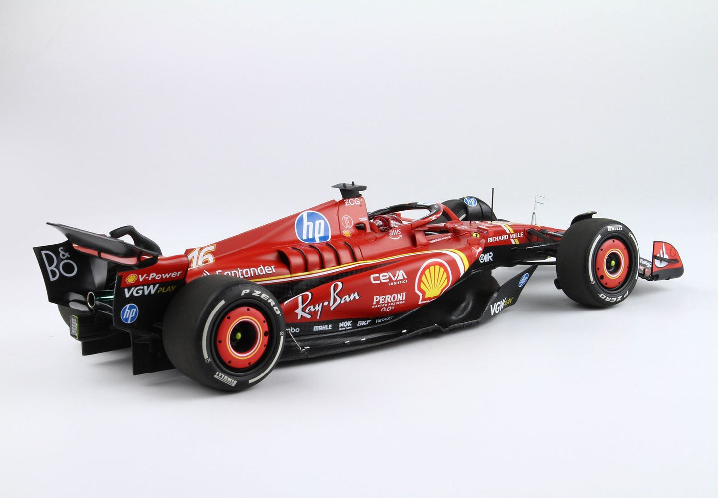 FERRARI SF24 MONACO GP 2024 DIECAST - POLIFOAM PACK AUTO DEL VINCITORE LECLERC - Vroomi