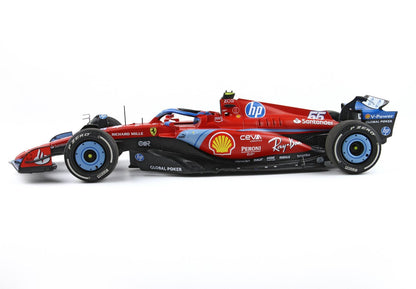 FERRARI SF24 GP USA MIAMI 2024 DIECAST - LUXURY PACK SPECIALE LIVREA AZZURRO SAINZ - Vroomi