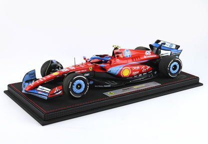 FERRARI SF24 GP USA MIAMI 2024 DIECAST - LUXURY PACK SPECIALE LIVREA AZZURRO SAINZ - Vroomi