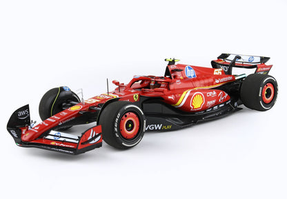 FERRARI SF24 MONACO GP 2024 DIECAST - PACKAGING DI LUSSO CARLOS SAINZ TERZO POSTO - Vroomi