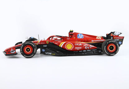 FERRARI SF24 MONACO GP 2024 DIECAST - PACKAGING DI LUSSO CARLOS SAINZ TERZO POSTO - Vroomi