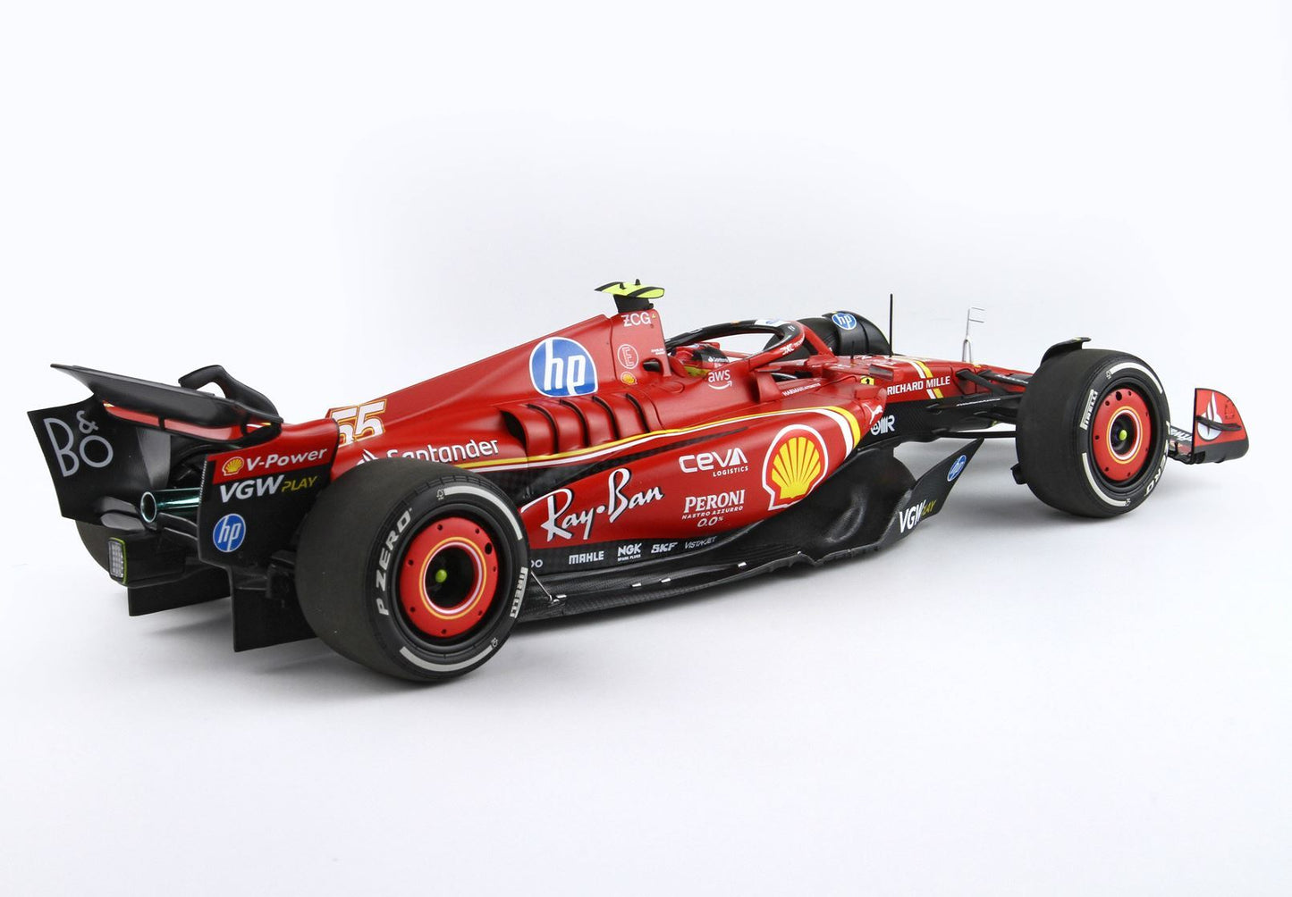 FERRARI SF24 MONACO GP 2024 DIECAST - PACKAGING DI LUSSO CARLOS SAINZ TERZO POSTO - Vroomi