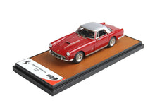 Red 1960 Ferrari 250 GT Pininfarina model car with silver roof on display base, offered via Vroomi