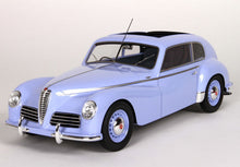 Light blue vintage Alfa Romeo classic car with chrome accents available on Vroomi platform