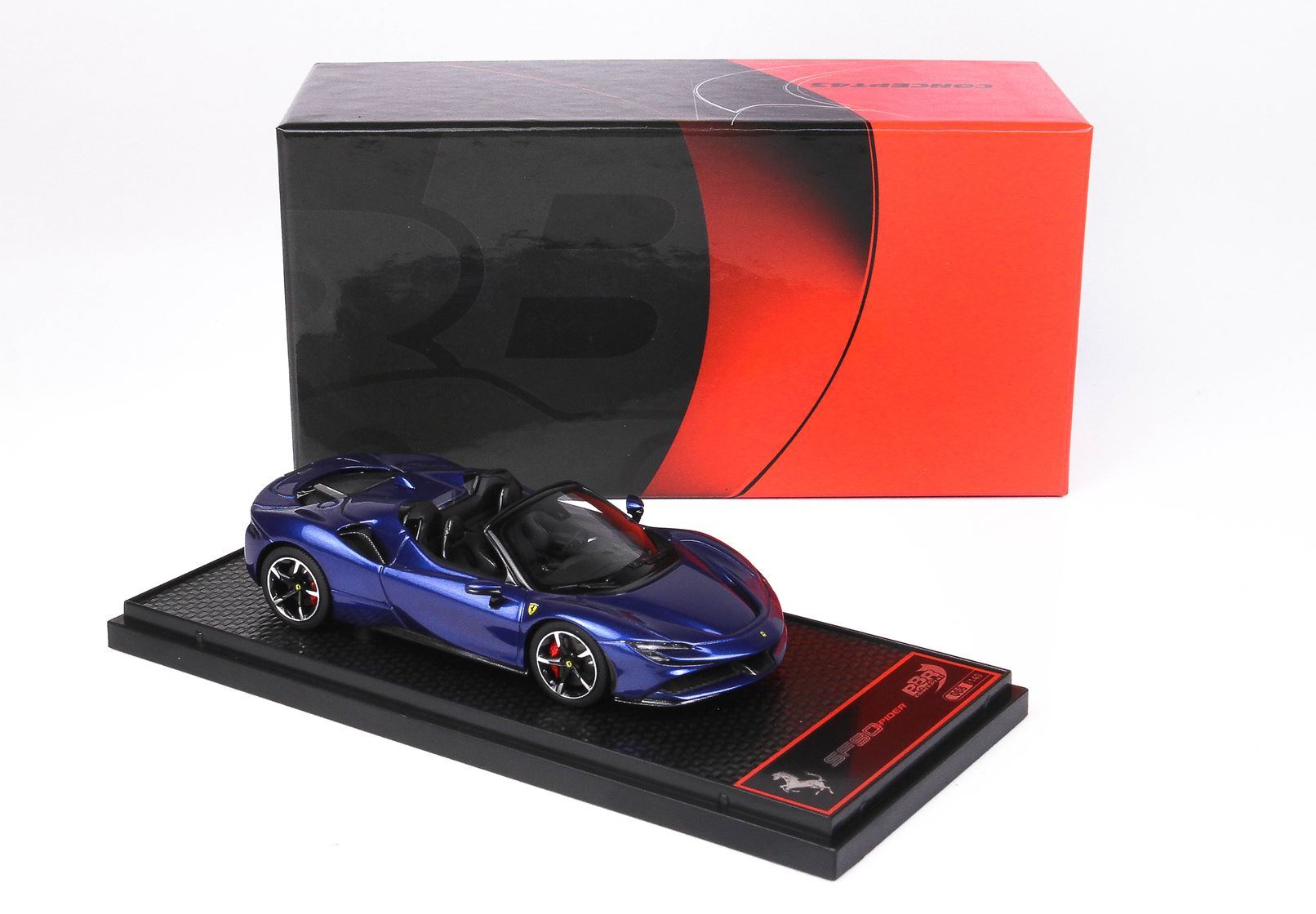 FERRARI SF90 SPIDER BLU ELETTRICO METAL - Vroomi