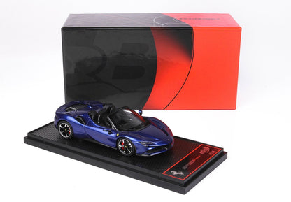 FERRARI SF90 SPIDER BLU ELETTRICO METAL - Vroomi