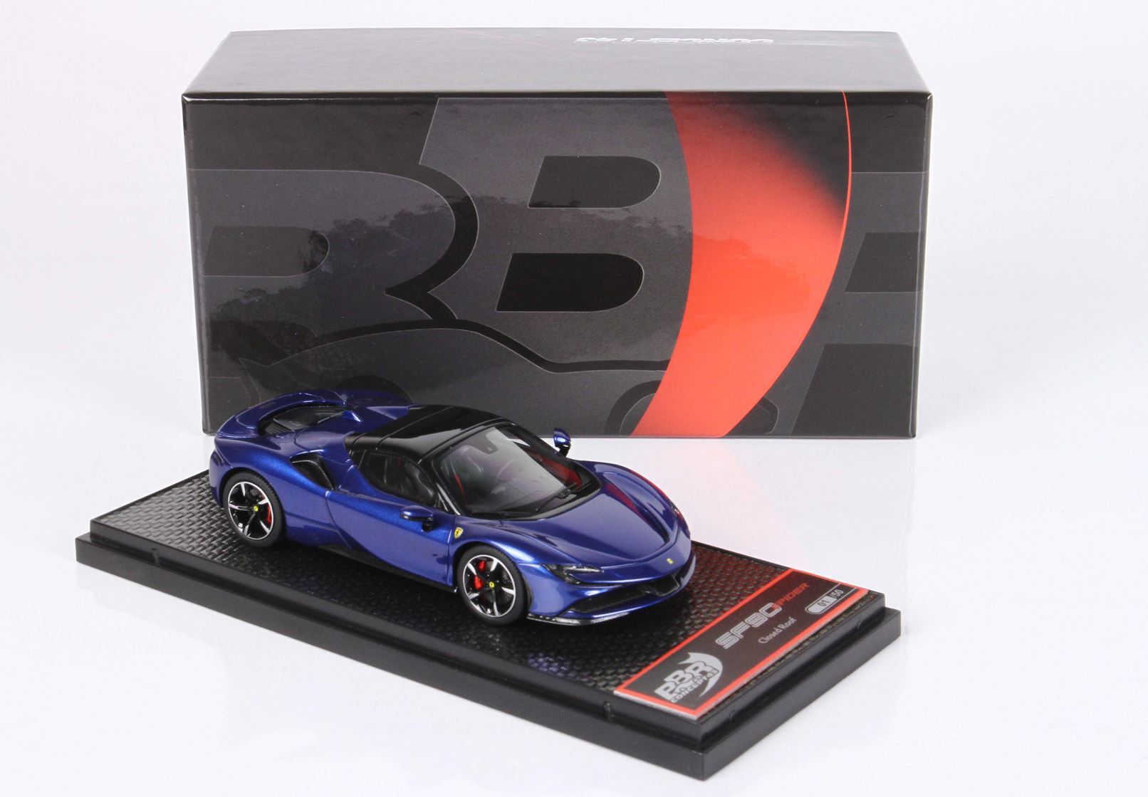 FERRARI SF90 SPIDER - CLOSED ROOF BLU ELETTRICO METAL - Vroomi