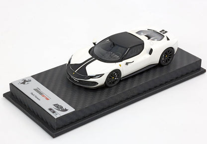 FERRARI 296 ASSETTO FIORANO BIANCO FUJI OPACO TETTO NERO - Vroomi