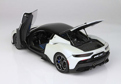 MASERATI MC20 DIECAST FULL OPEN BIANCO AUDACE TETTO NERO - Vroomi