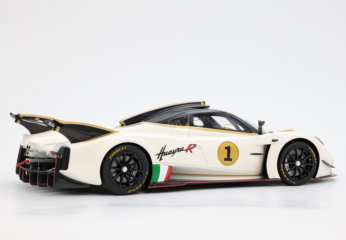 PAGANI HUAYRA R BIANCO BENNY E TETTO CARBONIO LUCIDO - Vroomi