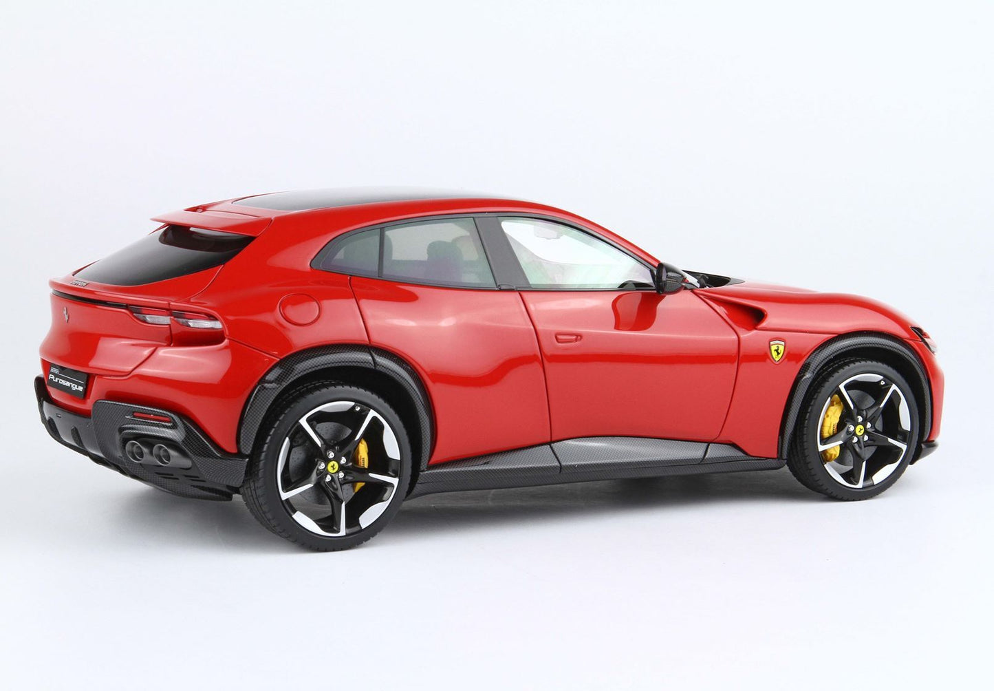 FERRARI PUROSANGUE - TETTO PANORAMICO E INTERNI TORTORA ROSSO CORSA CON FIBRA DI CARBONIO LUCIDA - Vroomi