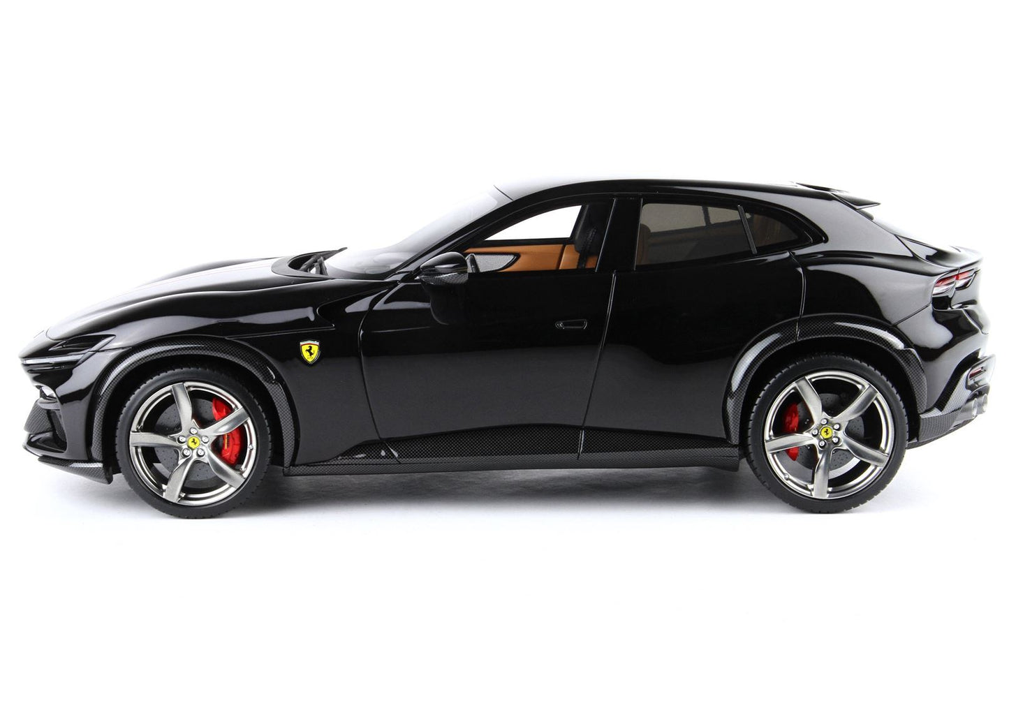 FERRARI PUROSANGUE - TETTO PANORAMICO NERO PUROSANGUE - BANDIERA FRANCESE- BASE ROSSA - Vroomi