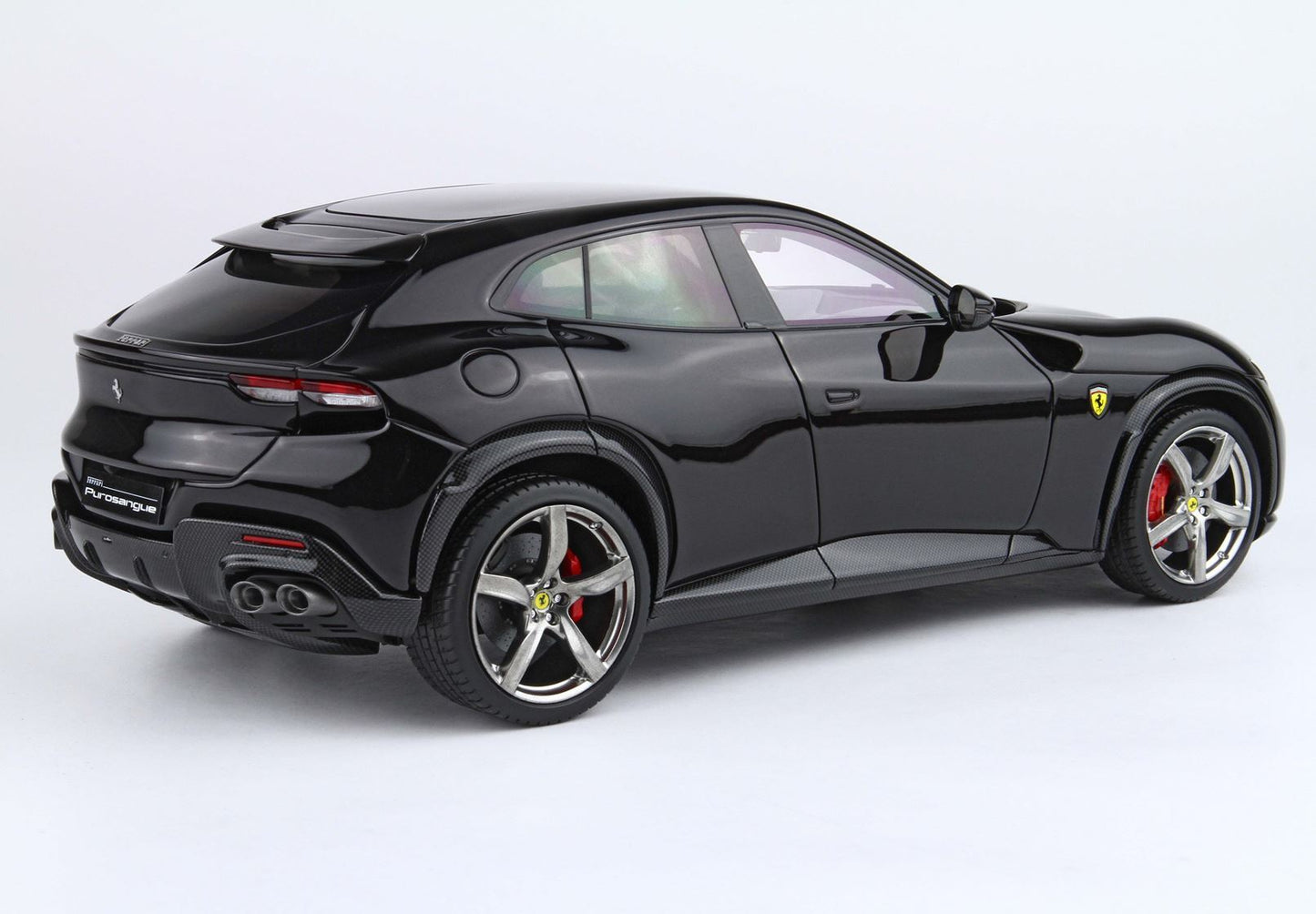 FERRARI PUROSANGUE - TETTO PANORAMICO NERO PUROSANGUE - BANDIERA FRANCESE- BASE ROSSA - Vroomi