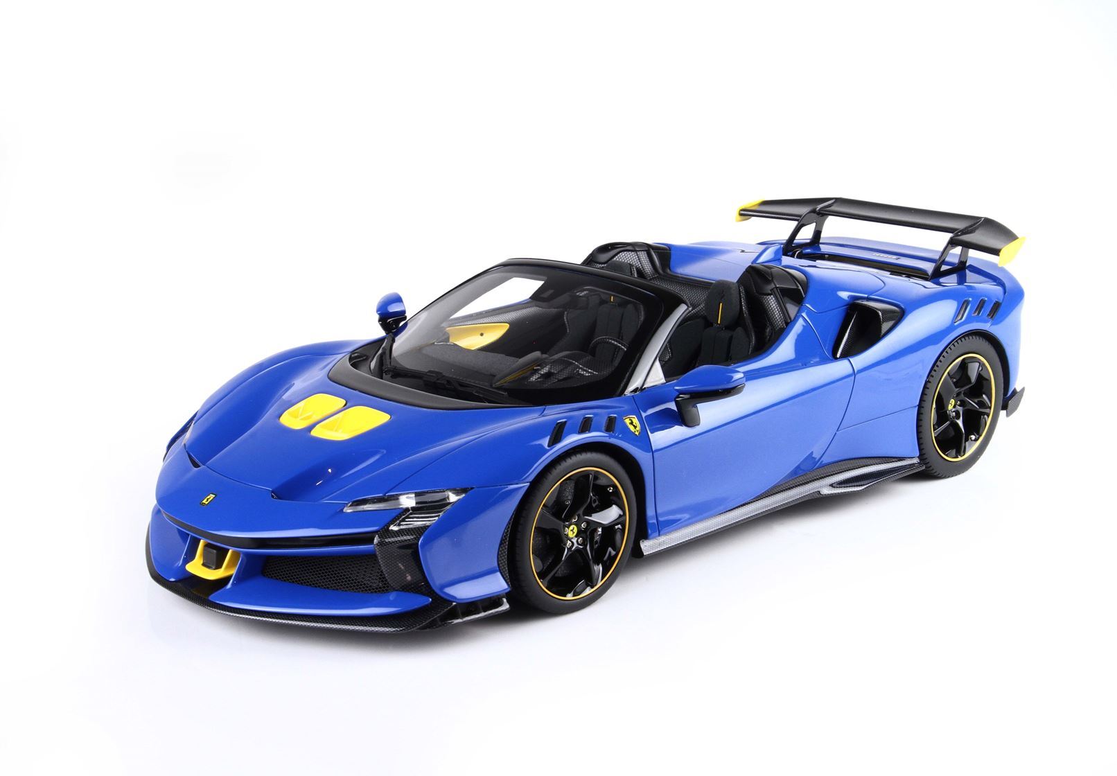 FERRARI SF90 XX SPIDER AZZURRO DINO E GIALLO - Vroomi