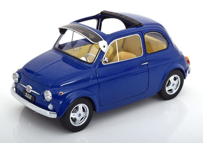 FIAT 500 F CUSTOM DARK BLUE 1968 WITH SUN VISOR AND ABARTH RIMS